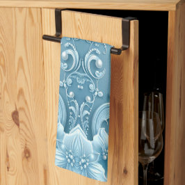 Paño De Cocina Blue Decorative Floral Kitchen Towel