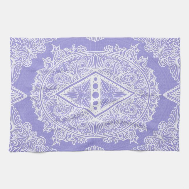 Paño De Cocina Blue Diamond Mandala (Horizontal)