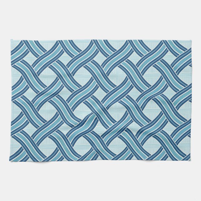 Paño De Cocina Blue Lines Pattern (Horizontal)
