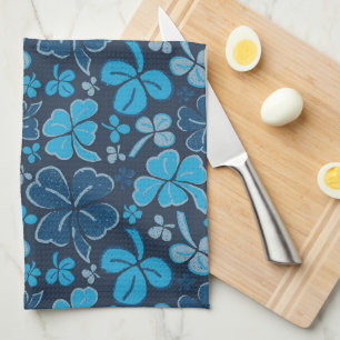 Paño De Cocina Blue Lucky Shamrock Clover St. Patrick's Day