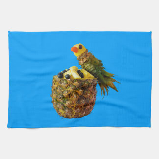 Paño De Cocina Blue parrot kitchen towel.