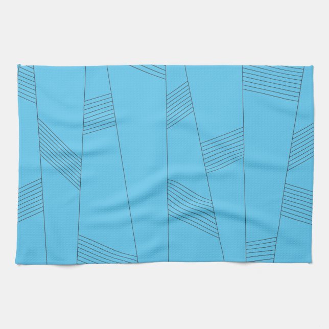Paño De Cocina Blue, simple, elegant, abstract line pattern (Horizontal)