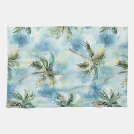 Paño De Cocina Blue Skies Tropical Island Palm Trees  