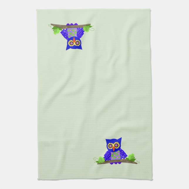 Paño De Cocina Blue Wise Owl (Vertical)