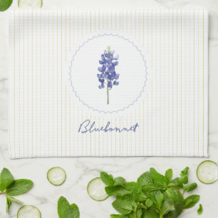 Paño De Cocina Bluebonnet, flores silvestres de Texas