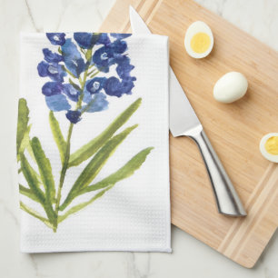 Paño De Cocina Bluebonnets Texas State Flowe Lupine Watercolor