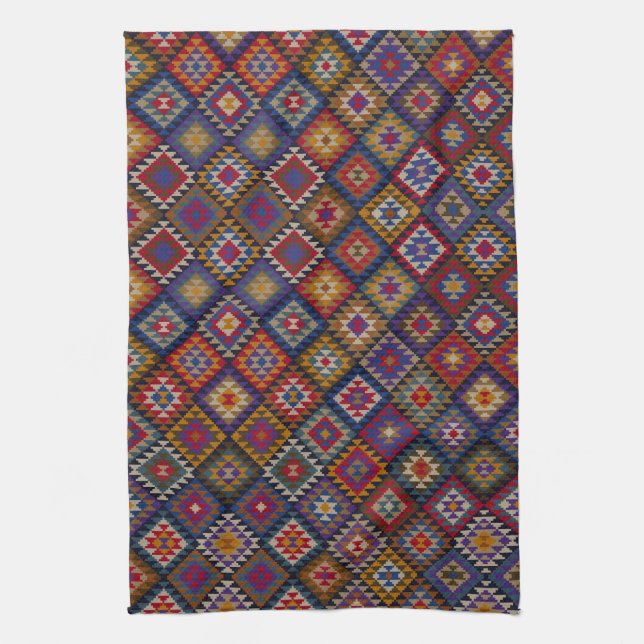 Paño De Cocina Blues del suroeste (Vertical)