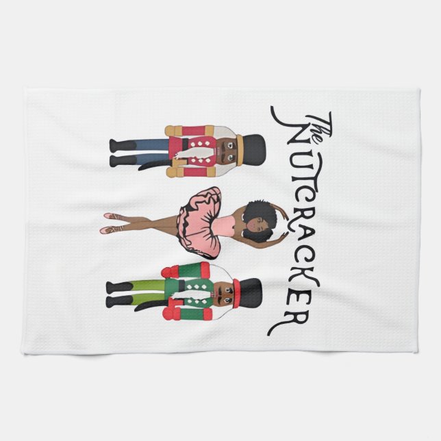 Paño De Cocina Boca Raton Black Nutcracker Funny Christmas  (Horizontal)