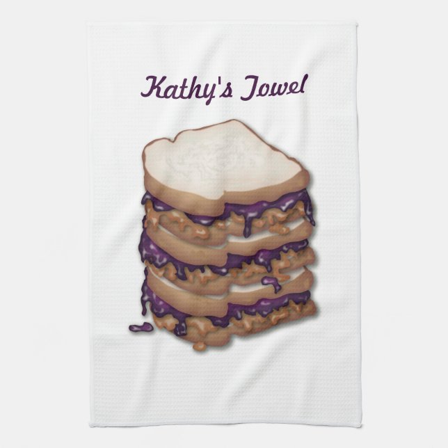 Paño De Cocina Bocadillos personalizados de la mantequilla y de (Vertical)