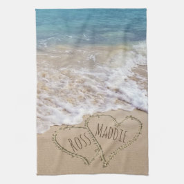Paño De Cocina Boda Beach Hearts