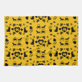 Paño De Cocina Boda Romántico De Caballos Y Carros