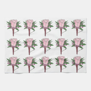 Paño De Cocina Boda Rosa Boutonniere Bouquet Floral Groom