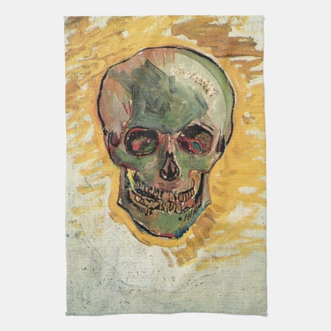 Paño De Cocina Bodegón Calavera de Vincent van Gogh (Vertical)