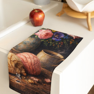Paño De Cocina Bodegón de Concha Floral Monograma