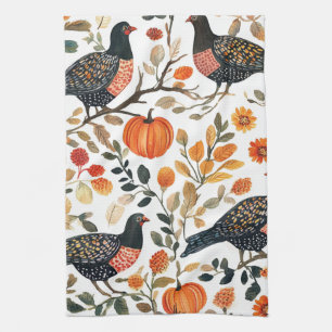 Paño De Cocina Boho Acuarela Pájaros – Artística Inspirada en la