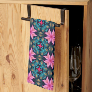 Paño De Cocina Boho Aliette 3 Azul Rosa
