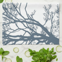 Boho de árbol único azul