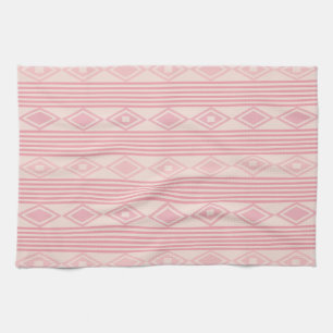 Paño De Cocina Boho Diamonds Strips Pink Vanilla