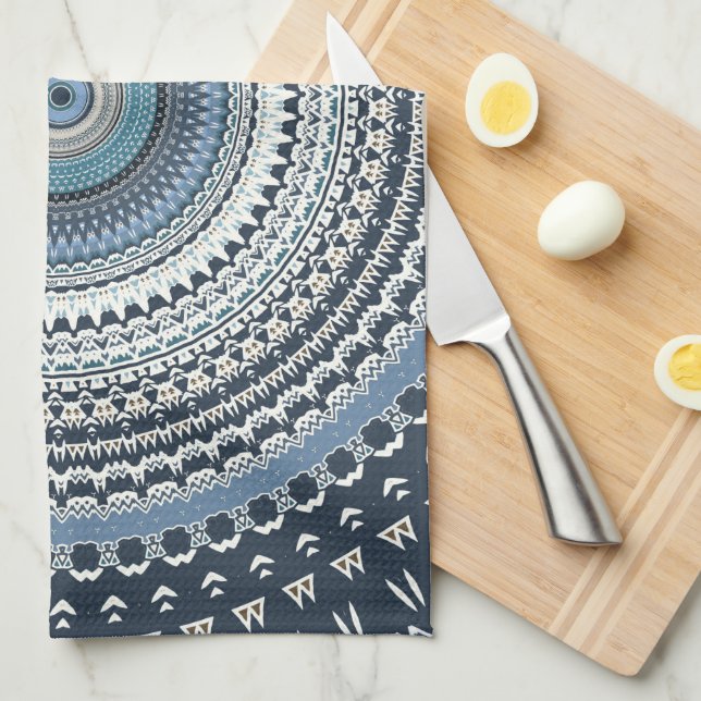 Paño De Cocina Boho Mandala   (Doblado Cuarto)