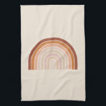 Paño De Cocina Boho Rainbow Beige Terracotta<br><div class="desc">Arco Iris - Arco Iris Boho - Arcos Abstractos - Beige Neutral / Terracota.</div>