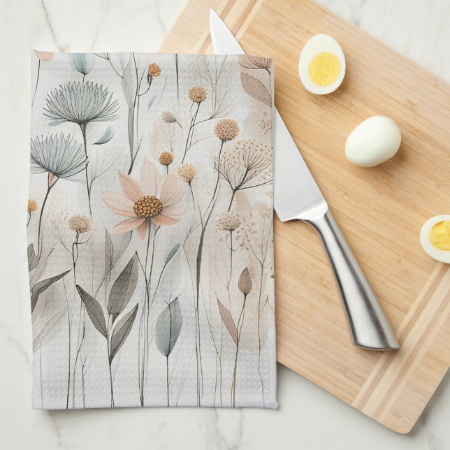 Paño De Cocina Boho Wildflower (Doblado Cuarto)