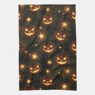Paño De Cocina Bokeh Halloween sin Costuras Jack-O’ Lantern Bri