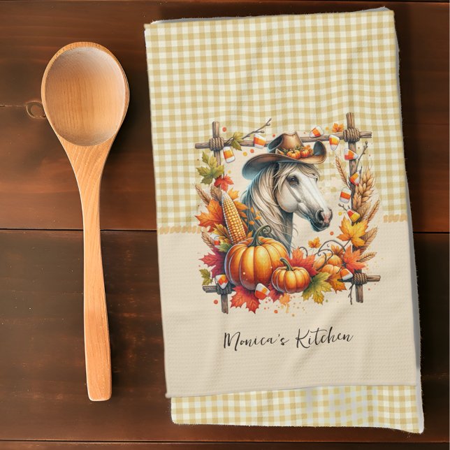 Paño De Cocina Bola de Caballo Caída (Bring the beauty of fall to life with this stunning collection of designs perfect for the season!
)
