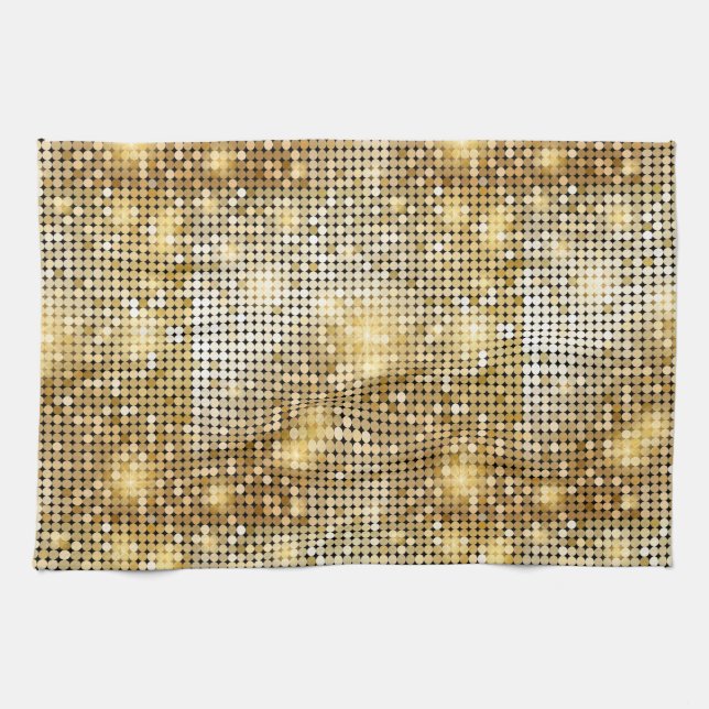Paño De Cocina Bola de discoteca purpurinas chispeante brillante (Horizontal)