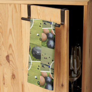 Paño De Cocina Bolas de césped con cinco imágenes colgadas, toall