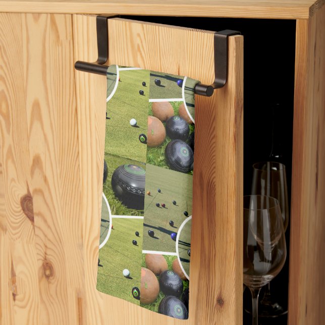 Paño De Cocina Bolas de césped con cinco imágenes colgadas, toall (Pliegue de tercios)