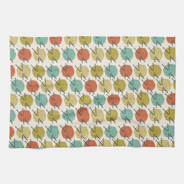 Paño De Cocina Bolas del modelo de las lanas (Horizontal)
