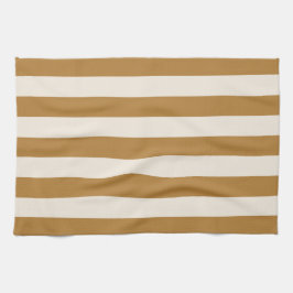 Paño De Cocina Bold Gold and Cream Stripe