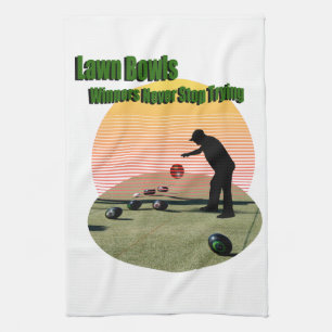 Paño De Cocina Bolos de césped Diseño de los ganadores, Teatowel
