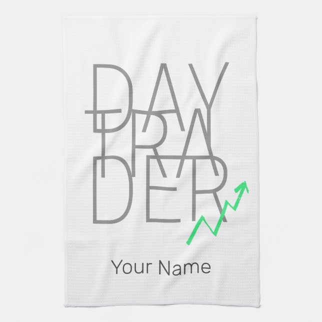 Paño De Cocina Bolsa de Valores de Day Trader y Cryptocurrency (Vertical)