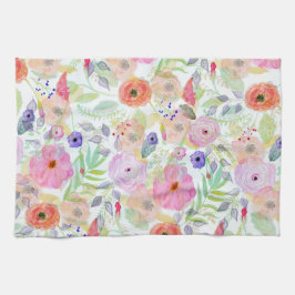 Paño De Cocina Bonito acuarela pintura manual abstracta floral