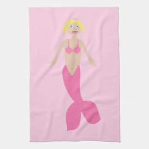 Paño De Cocina Bonito Fantasía rosa Mermaid