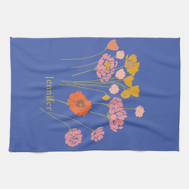 Paño De Cocina Bonito floral moderna (Horizontal)