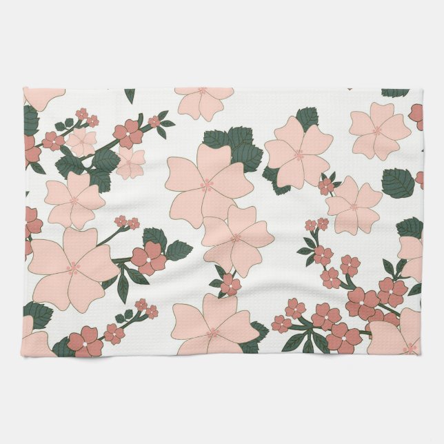 Paño De Cocina Bonito Peach Floral (Horizontal)