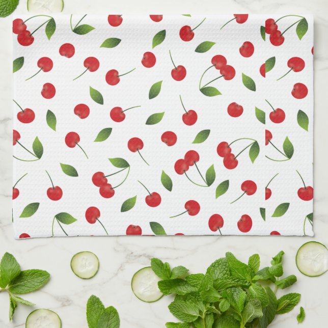 Paño De Cocina Bonito Red Cherry (Doblado)
