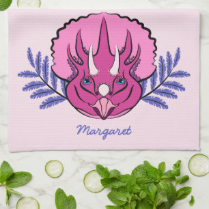 Paño De Cocina Bonito Triceratops Dinosaur Personalizado