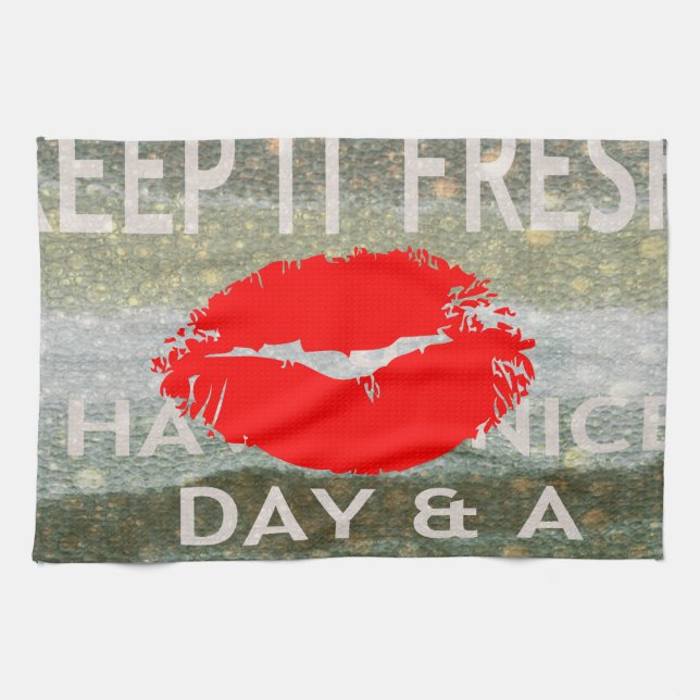 Paño De Cocina Bonito y perfecto guardar la fecha (Horizontal)