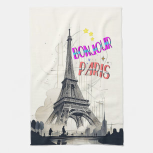 Paño De Cocina Bonjour Colorful Paris