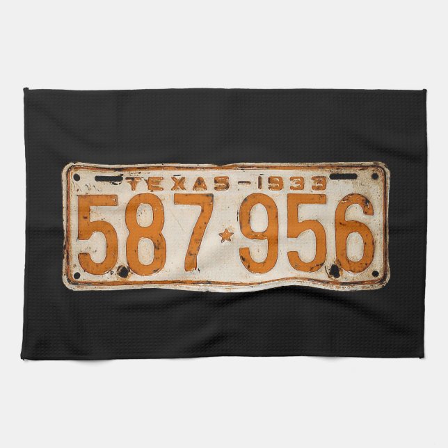 Paño De Cocina Bonnie & Clyde License Plate (Horizontal)