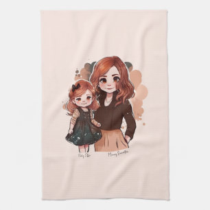 Paño De Cocina Bono de mamá y hija Adorable (2)