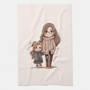 Paño De Cocina Bono de mamá y hija Adorable (5)