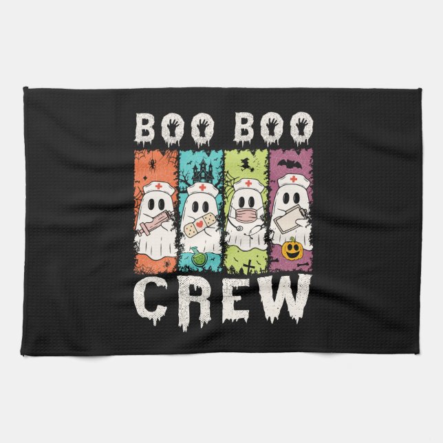 Paño De Cocina Boo Boo Crew Halloween Nurse (Horizontal)