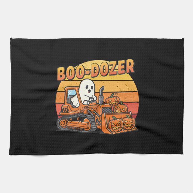 Paño De Cocina Boo Dozer Ghost Funny Halloween (Horizontal)
