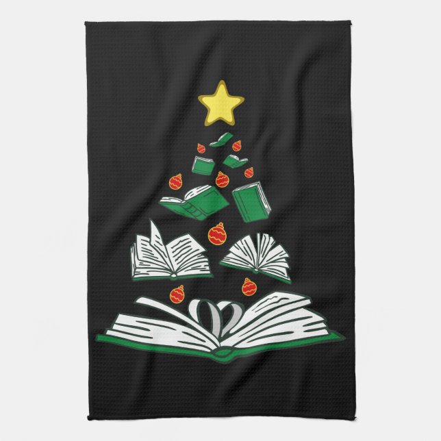 Paño De Cocina Bookish Christmas Tree III (Vertical)