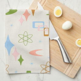 Paño De Cocina Boomerangs Atómicos Modernos De Mediados Del Siglo