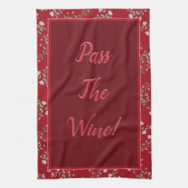 Paño De Cocina Borgoña Y Rosa